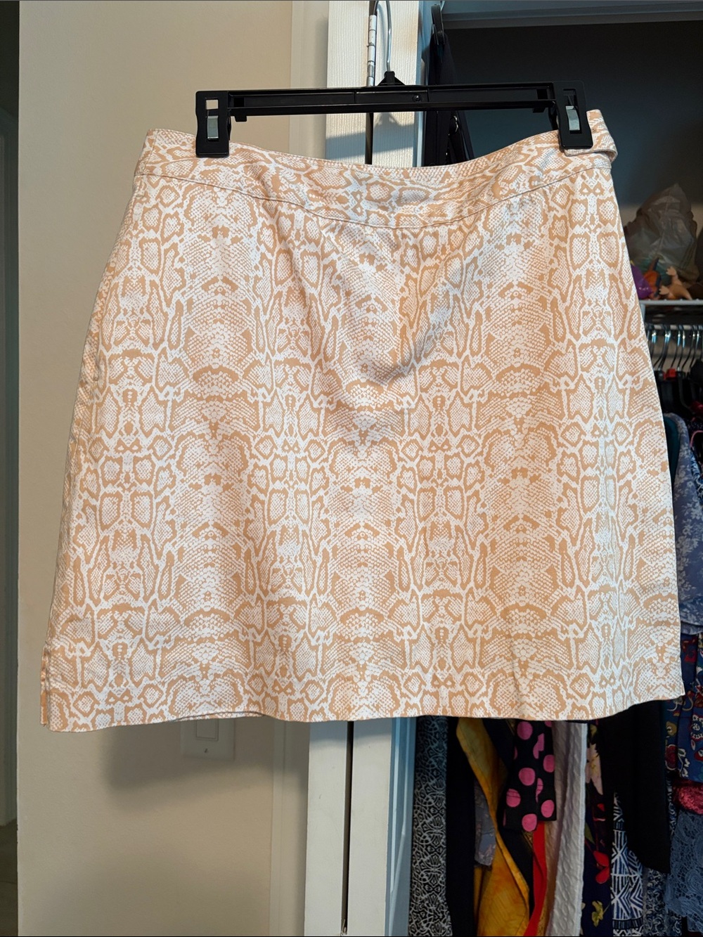 EP Pro Cream & White Snake-Print Skort
